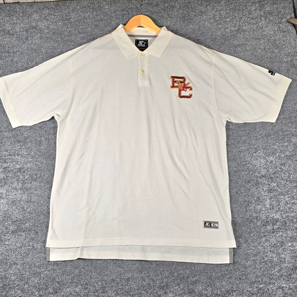Starter‎ Mens XL  Boston College Eagles Embroidered Logo Short Sleeve Polo Shirt
